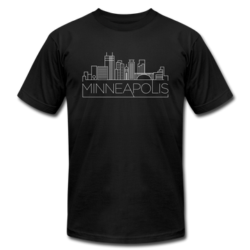 Minneapolis, Minnesota T-Shirt - Skyline Unisex Minneapolis T Shirt - black