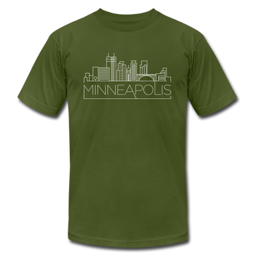 Minneapolis, Minnesota T-Shirt - Skyline Unisex Minneapolis T Shirt - olive