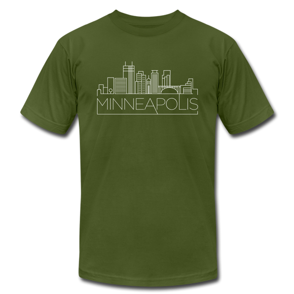 Minneapolis, Minnesota T-Shirt - Skyline Unisex Minneapolis T Shirt - olive