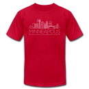 Minneapolis, Minnesota T-Shirt - Skyline Unisex Minneapolis T Shirt - red