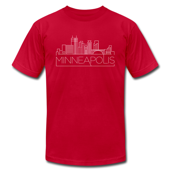 Minneapolis, Minnesota T-Shirt - Skyline Unisex Minneapolis T Shirt - red