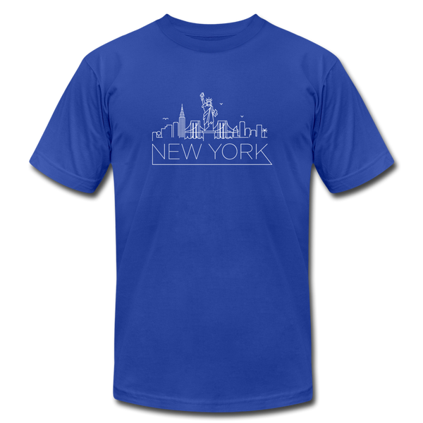 New York T-Shirt - Skyline Unisex New York T Shirt - royal blue