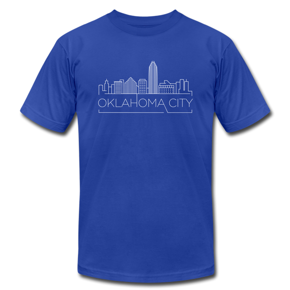 Oklahoma City, Oklahoma T-Shirt - Skyline Unisex Oklahoma City T Shirt - royal blue