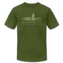Oklahoma City, Oklahoma T-Shirt - Skyline Unisex Oklahoma City T Shirt - olive