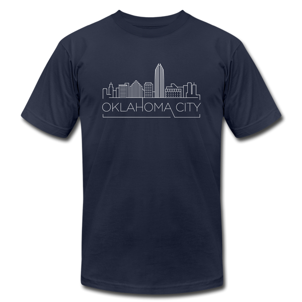 Oklahoma City, Oklahoma T-Shirt - Skyline Unisex Oklahoma City T Shirt - navy