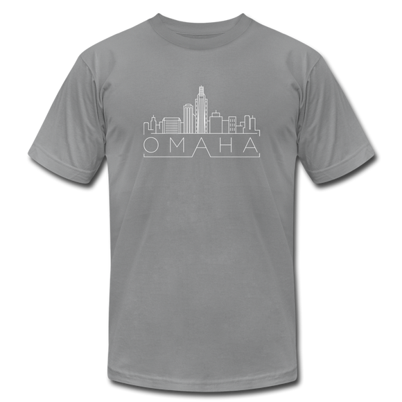 Omaha, Nebraska T-Shirt - Skyline Unisex Omaha T Shirt - slate