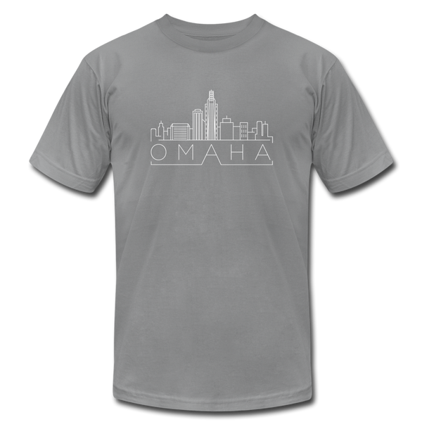Omaha, Nebraska T-Shirt - Skyline Unisex Omaha T Shirt - slate