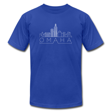 Omaha, Nebraska T-Shirt - Skyline Unisex Omaha T Shirt - royal blue