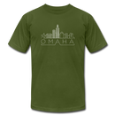 Omaha, Nebraska T-Shirt - Skyline Unisex Omaha T Shirt - olive