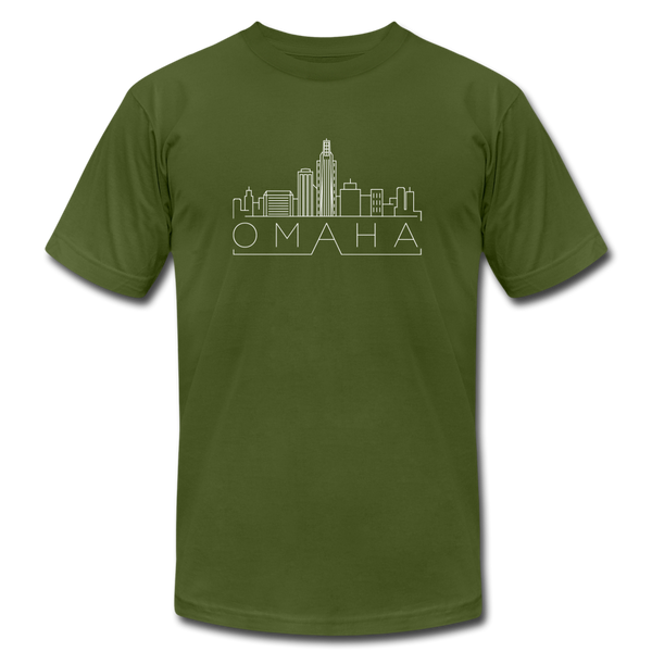 Omaha, Nebraska T-Shirt - Skyline Unisex Omaha T Shirt - olive