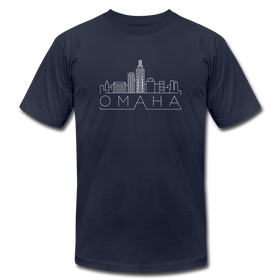 Omaha, Nebraska T-Shirt - Skyline Unisex Omaha T Shirt - navy
