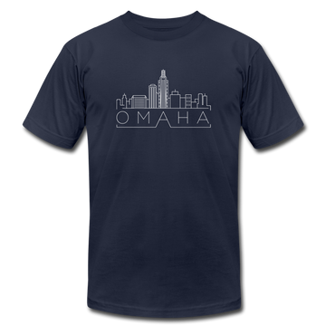 Omaha, Nebraska T-Shirt - Skyline Unisex Omaha T Shirt - navy