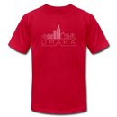 Omaha, Nebraska T-Shirt - Skyline Unisex Omaha T Shirt - red