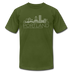 Portland, Oregon T-Shirt - Skyline Unisex Portland T Shirt - olive