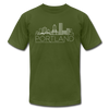 Portland, Oregon T-Shirt - Skyline Unisex Portland T Shirt - olive