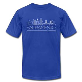 Sacramento, California T-Shirt - Skyline Unisex Sacramento T Shirt - royal blue