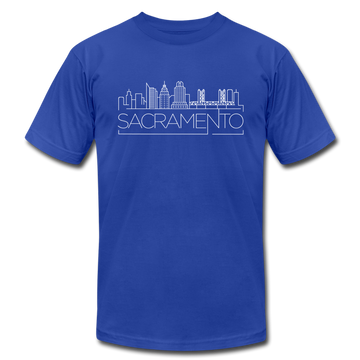 Sacramento, California T-Shirt - Skyline Unisex Sacramento T Shirt - royal blue