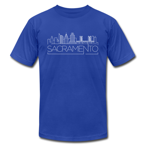 Sacramento, California T-Shirt - Skyline Unisex Sacramento T Shirt - royal blue