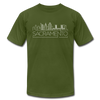 Sacramento, California T-Shirt - Skyline Unisex Sacramento T Shirt - olive
