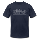 Sacramento, California T-Shirt - Skyline Unisex Sacramento T Shirt - navy