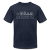 Sacramento, California T-Shirt - Skyline Unisex Sacramento T Shirt - navy