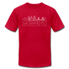 Sacramento, California T-Shirt - Skyline Unisex Sacramento T Shirt - red
