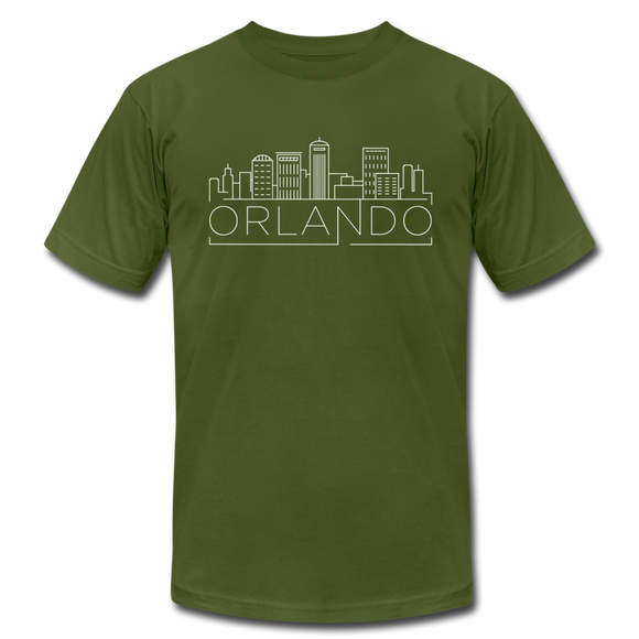 Orlando, Florida T-Shirt - Skyline Unisex Orlando T Shirt - olive