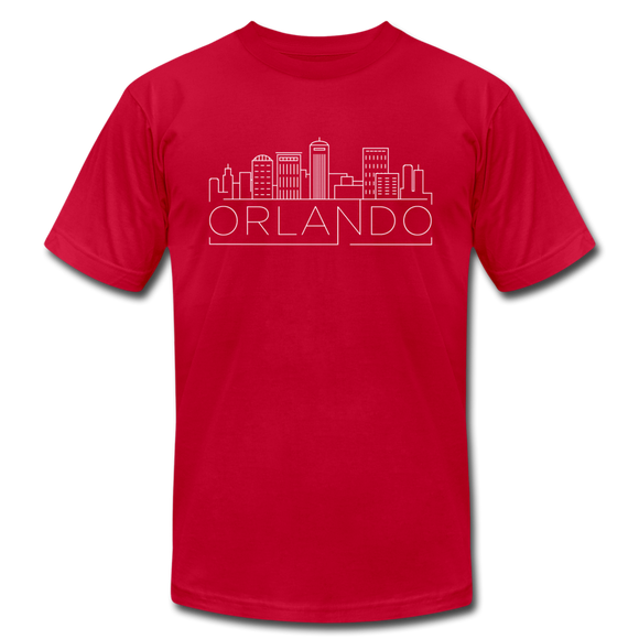 Orlando, Florida T-Shirt - Skyline Unisex Orlando T Shirt - red