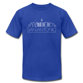 San Antonio, Texas T-Shirt - Skyline Unisex San Antonio T Shirt - royal blue