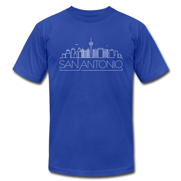 San Antonio, Texas T-Shirt - Skyline Unisex San Antonio T Shirt - royal blue
