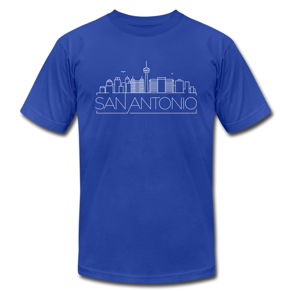 San Antonio, Texas T-Shirt - Skyline Unisex San Antonio T Shirt - royal blue