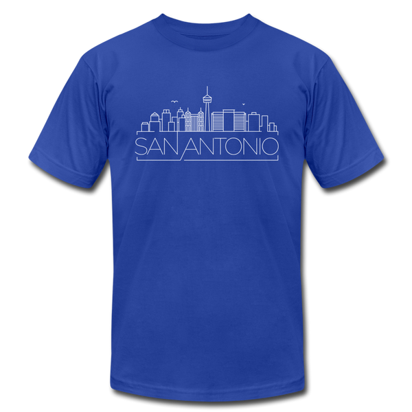 San Antonio, Texas T-Shirt - Skyline Unisex San Antonio T Shirt - royal blue