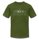 San Antonio, Texas T-Shirt - Skyline Unisex San Antonio T Shirt - olive