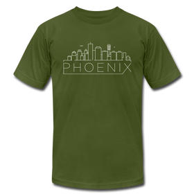 Phoenix, Arizona T-Shirt - Skyline Unisex Phoenix T Shirt - olive