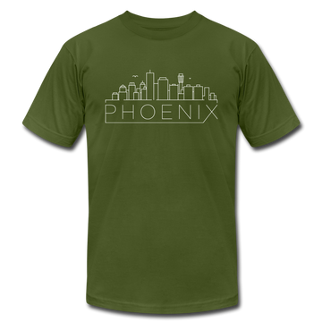 Phoenix, Arizona T-Shirt - Skyline Unisex Phoenix T Shirt - olive