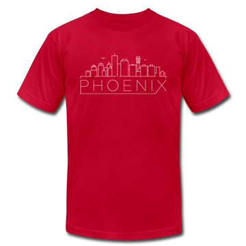 Phoenix, Arizona T-Shirt - Skyline Unisex Phoenix T Shirt - red