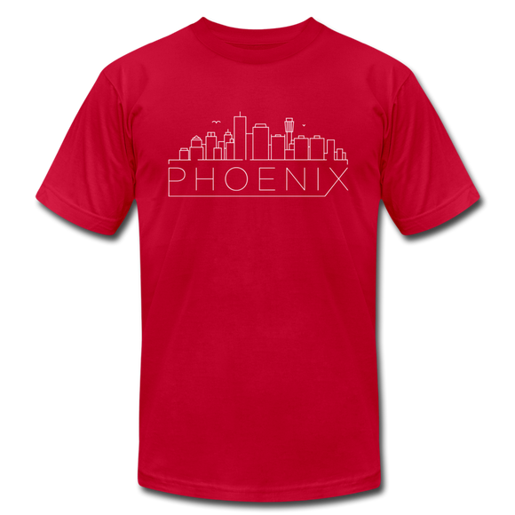 Phoenix, Arizona T-Shirt - Skyline Unisex Phoenix T Shirt - red