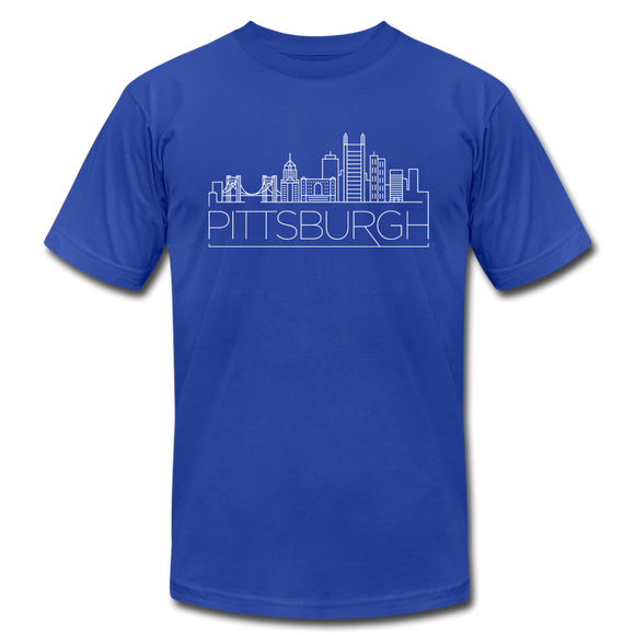 Pittsburgh, Pennsylvania T-Shirt - Skyline Unisex Pittsburgh T Shirt - royal blue
