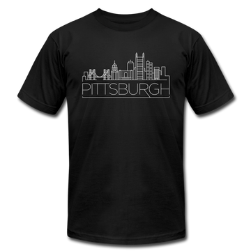 Pittsburgh, Pennsylvania T-Shirt - Skyline Unisex Pittsburgh T Shirt - black