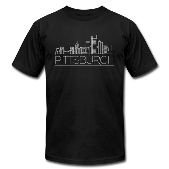 Pittsburgh, Pennsylvania T-Shirt - Skyline Unisex Pittsburgh T Shirt - black