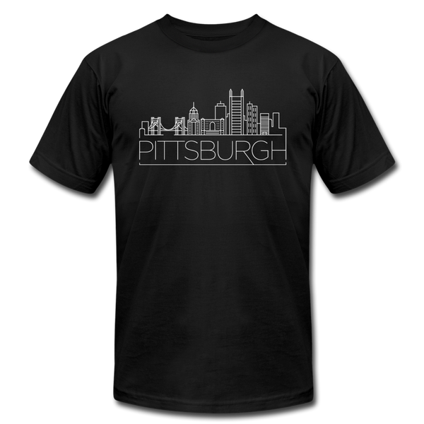 Pittsburgh, Pennsylvania T-Shirt - Skyline Unisex Pittsburgh T Shirt - black