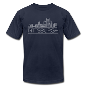 Pittsburgh, Pennsylvania T-Shirt - Skyline Unisex Pittsburgh T Shirt - navy