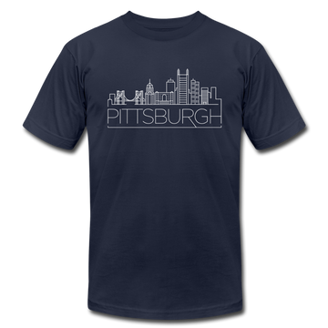 Pittsburgh, Pennsylvania T-Shirt - Skyline Unisex Pittsburgh T Shirt - navy