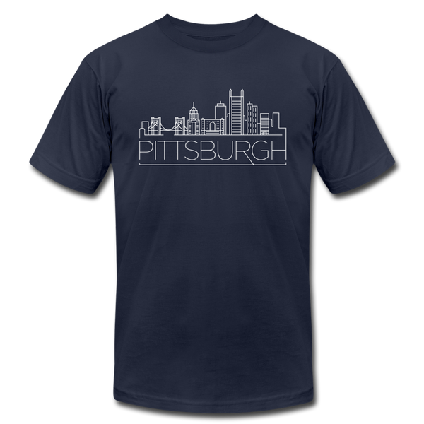 Pittsburgh, Pennsylvania T-Shirt - Skyline Unisex Pittsburgh T Shirt - navy