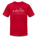 Pittsburgh, Pennsylvania T-Shirt - Skyline Unisex Pittsburgh T Shirt - red