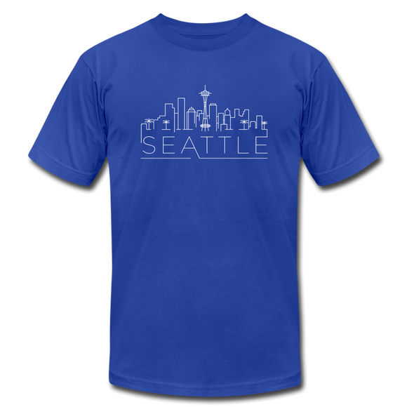 Seattle, Washington T-Shirt - Skyline Unisex Seattle T Shirt - royal blue