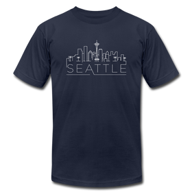 Seattle, Washington T-Shirt - Skyline Unisex Seattle T Shirt - navy
