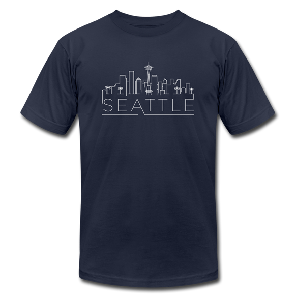Seattle, Washington T-Shirt - Skyline Unisex Seattle T Shirt - navy