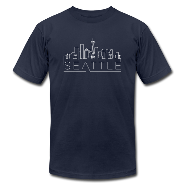Seattle, Washington T-Shirt - Skyline Unisex Seattle T Shirt - navy