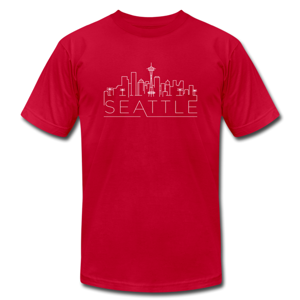 Seattle, Washington T-Shirt - Skyline Unisex Seattle T Shirt - red